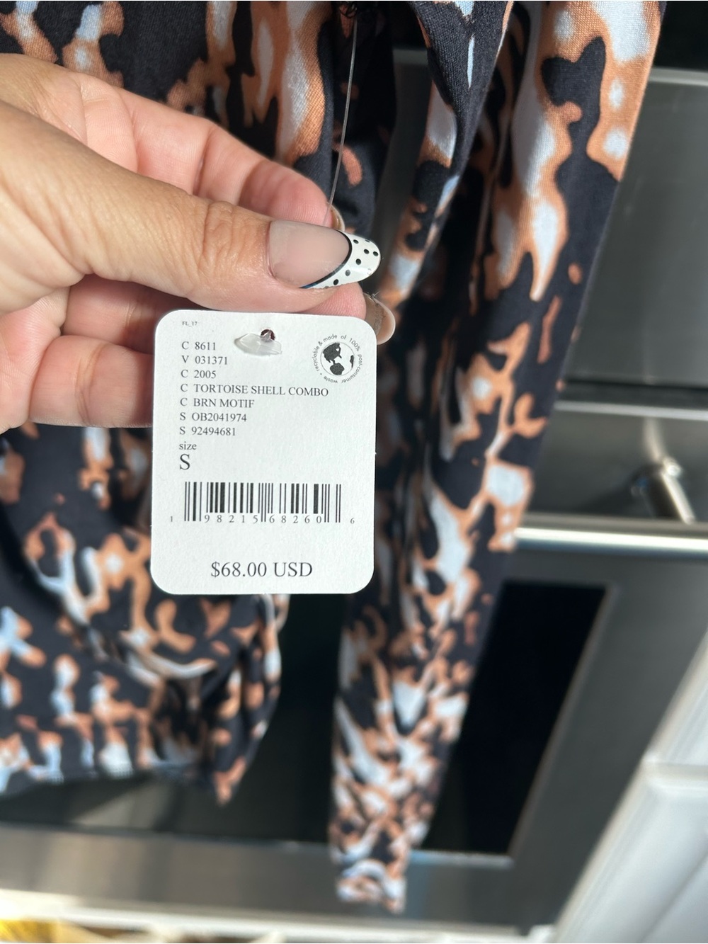BNWT FP Movement Long Sleeve Animal-Print Top size S - Picture 4 of 7